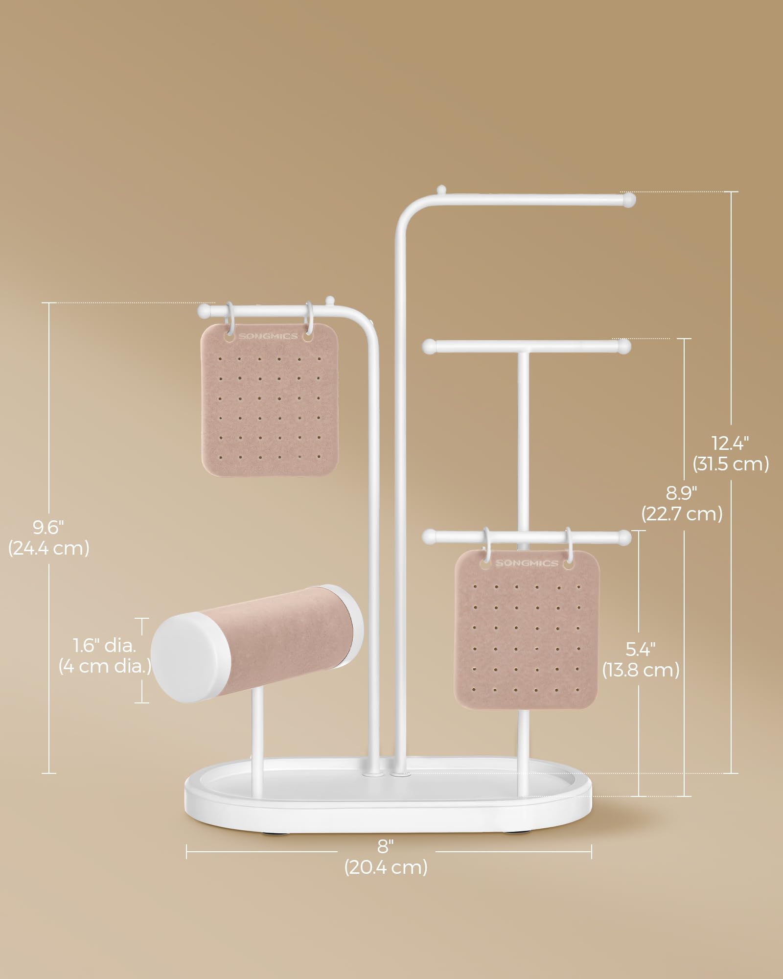 Foto 6 pulgar | Soporte Para Joyas Songmics, Organizador De Joyas, Color Blanco Nube, Ujjs025w01 - Venta Internacional.