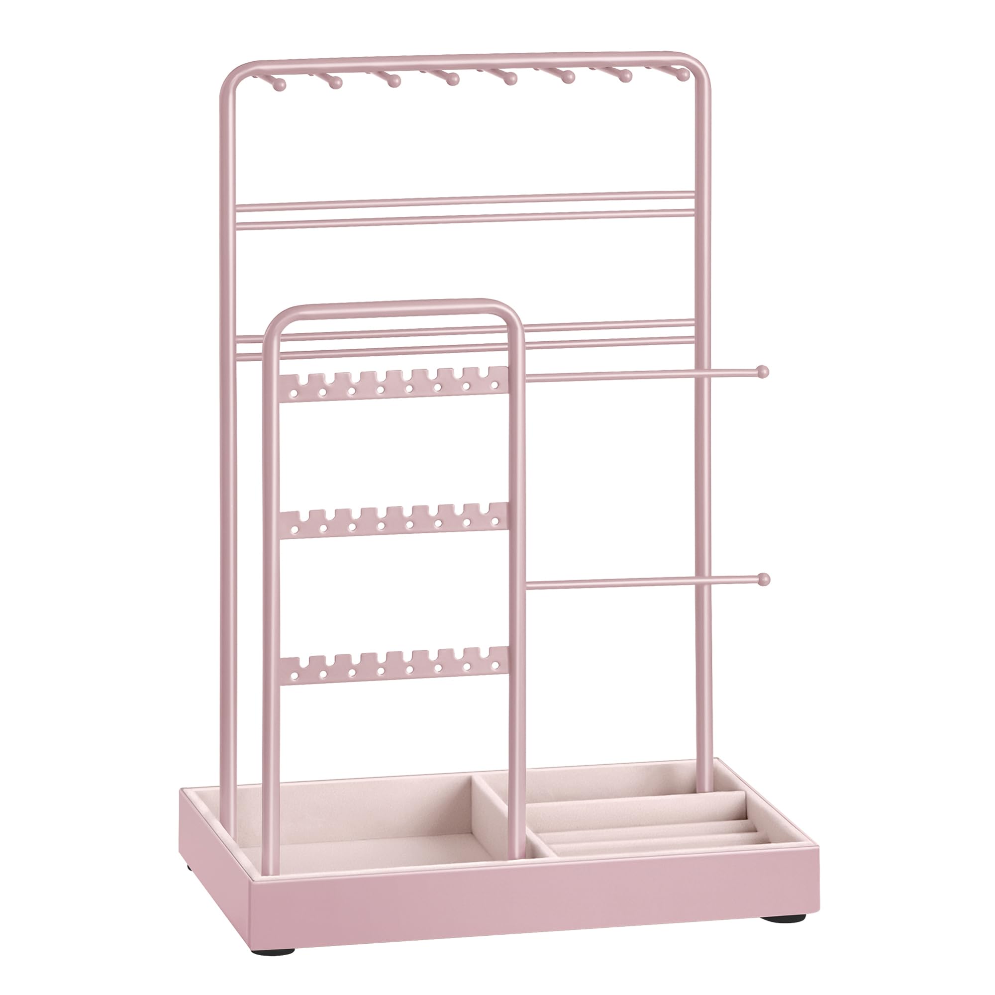 Foto 1 | Soporte Para Joyas Songmics, Bandeja De Terciopelo Con Marco De Metal Rosa Gelatina - Venta Internacional.