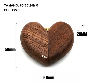 Foto 5 | Caja Corazón Giratoria de Madera para Anillos Lab.g Cafe