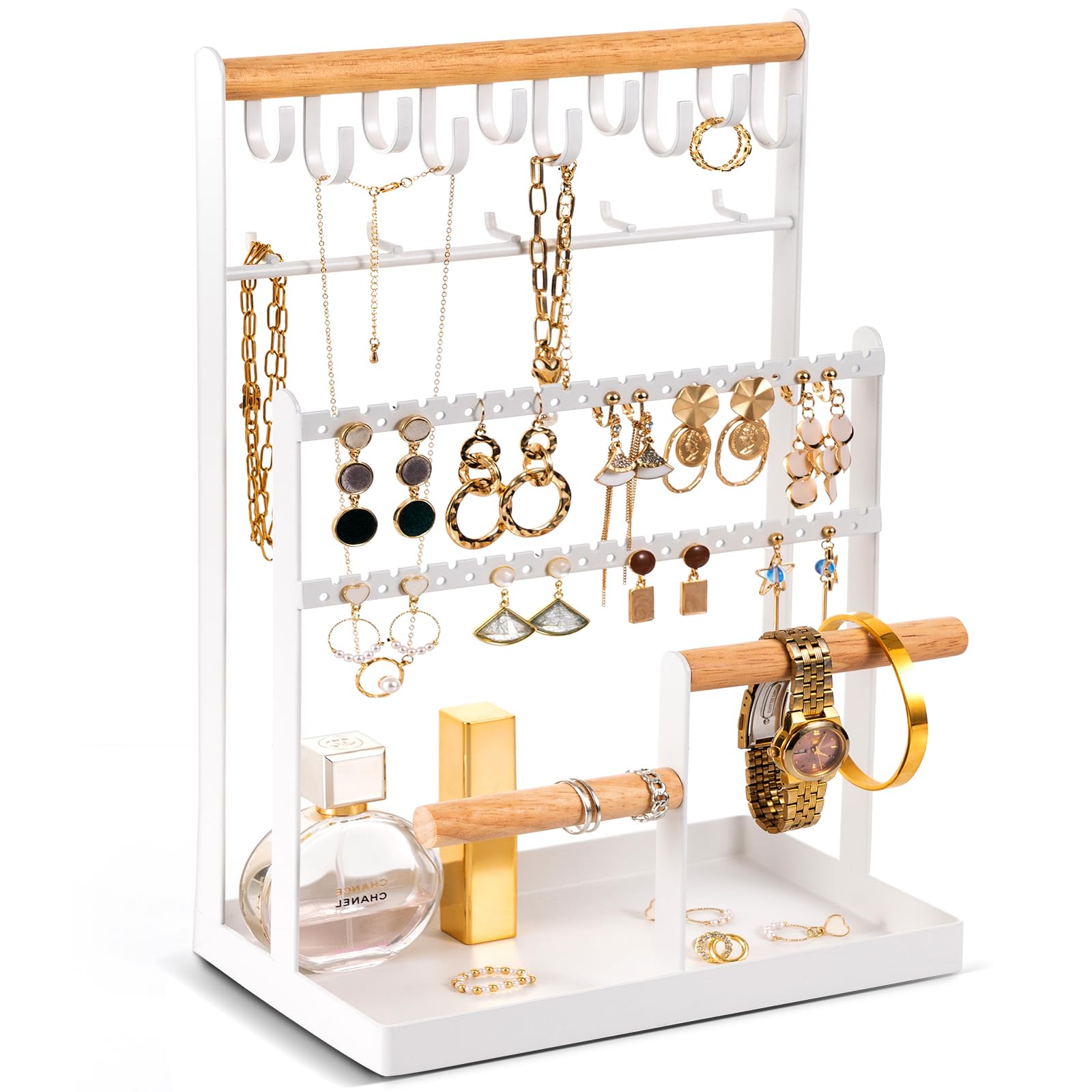 Foto 2 pulgar | Soporte Organizador De Joyas Procase De 6 Niveles Con 15 Ganchos, Blanco - Venta Internacional.