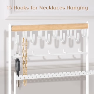 Foto 4 | Soporte Organizador De Joyas Procase De 6 Niveles Con 15 Ganchos, Blanco - Venta Internacional.