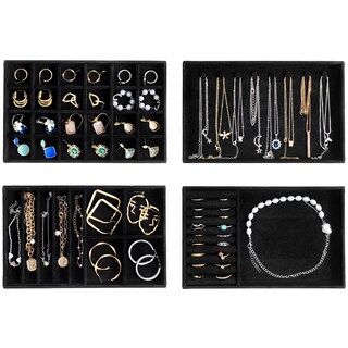 Foto 1 | Bandejas Organizadoras De Joyas Procase Apilables Para Cajones, Color Negro - Venta Internacional.