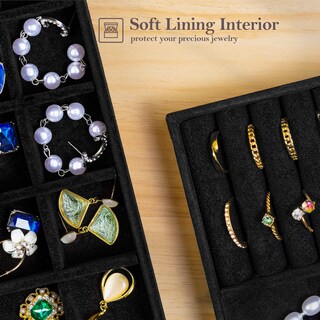 Foto 5 | Bandejas Organizadoras De Joyas Procase Apilables Para Cajones, Color Negro - Venta Internacional.