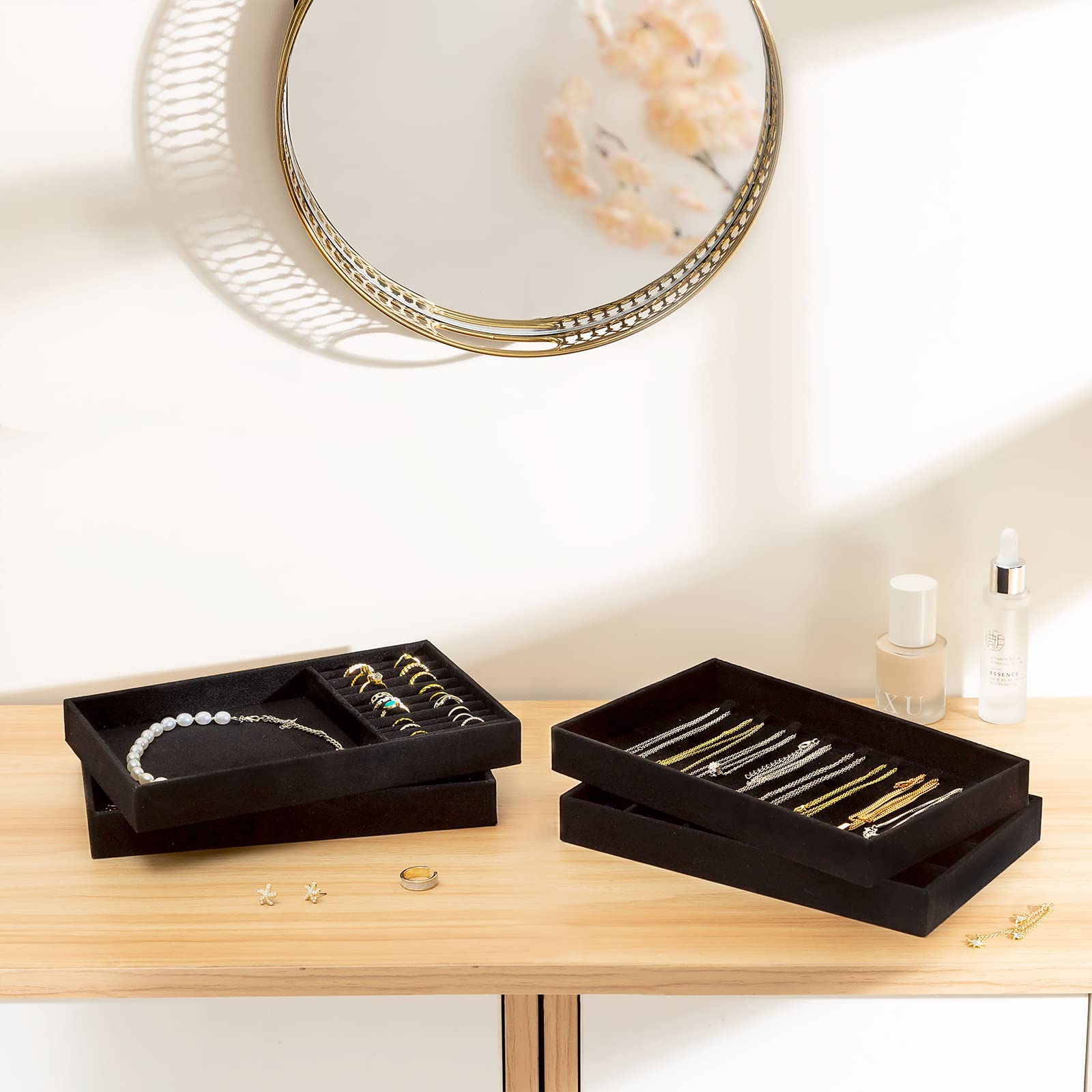 Foto 7 | Bandejas Organizadoras De Joyas Procase Apilables Para Cajones, Color Negro - Venta Internacional.