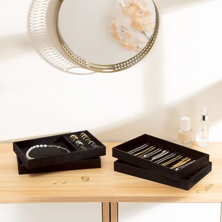 Foto 7 | Bandejas Organizadoras De Joyas Procase Apilables Para Cajones, Color Negro - Venta Internacional.