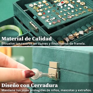 Foto 4 | Estuche Caja Joyería Retro Multifuncional Lab.g Verde