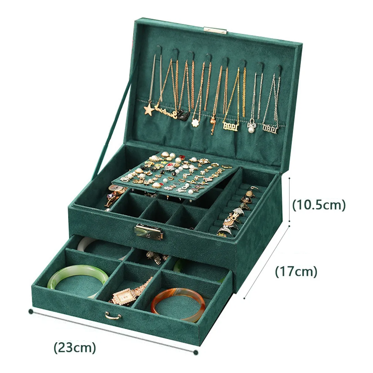 Foto 5 | Estuche Caja Joyería Retro Multifuncional Lab.g Verde