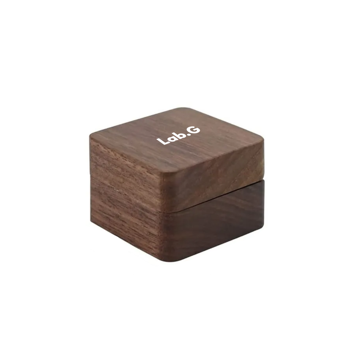 Foto 1 | Caja Para Dos Anillos De Bodas Alhajero Magnetico De Madera Esponja Blanca Lab.g Marrón