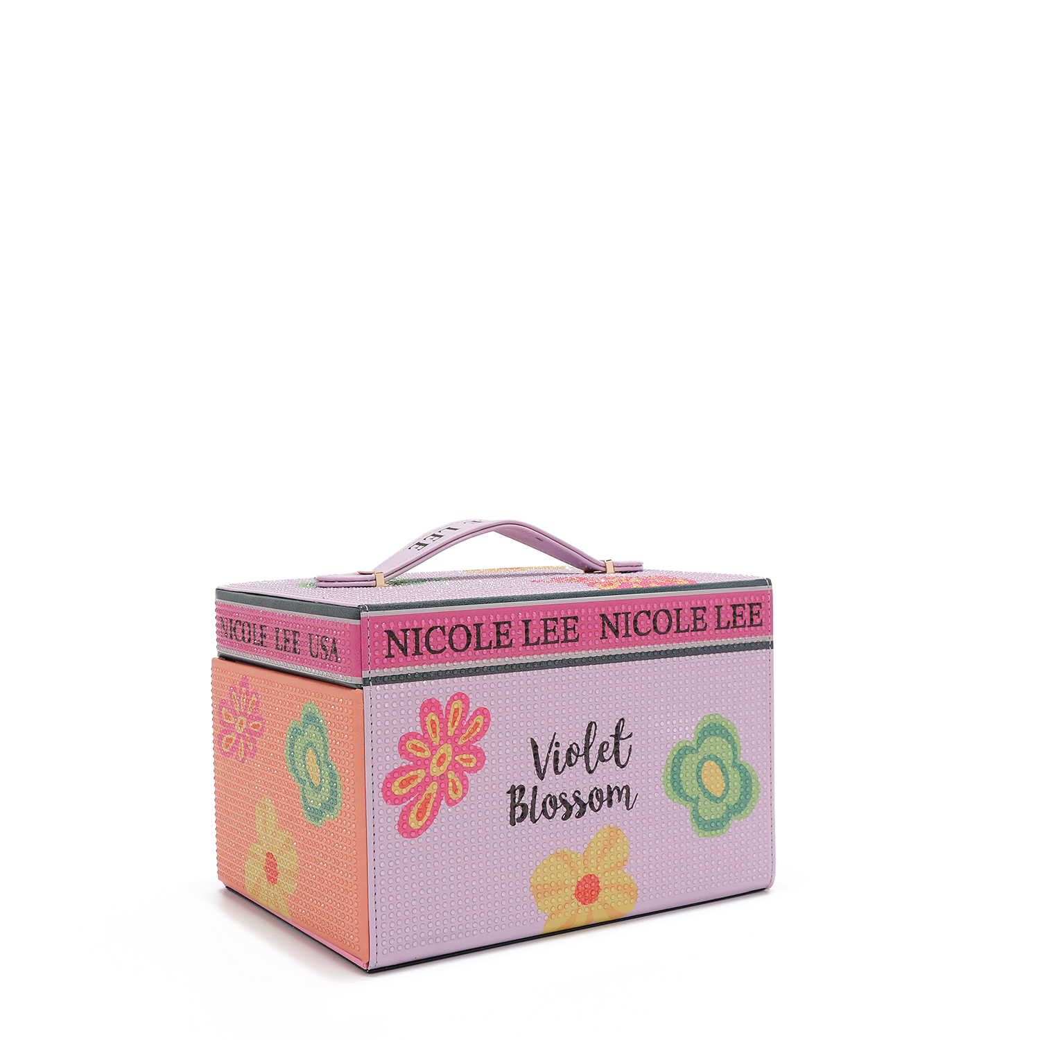 Foto 4 pulgar | Joyero Organizador De Nicole Lee Print Violet Blossom