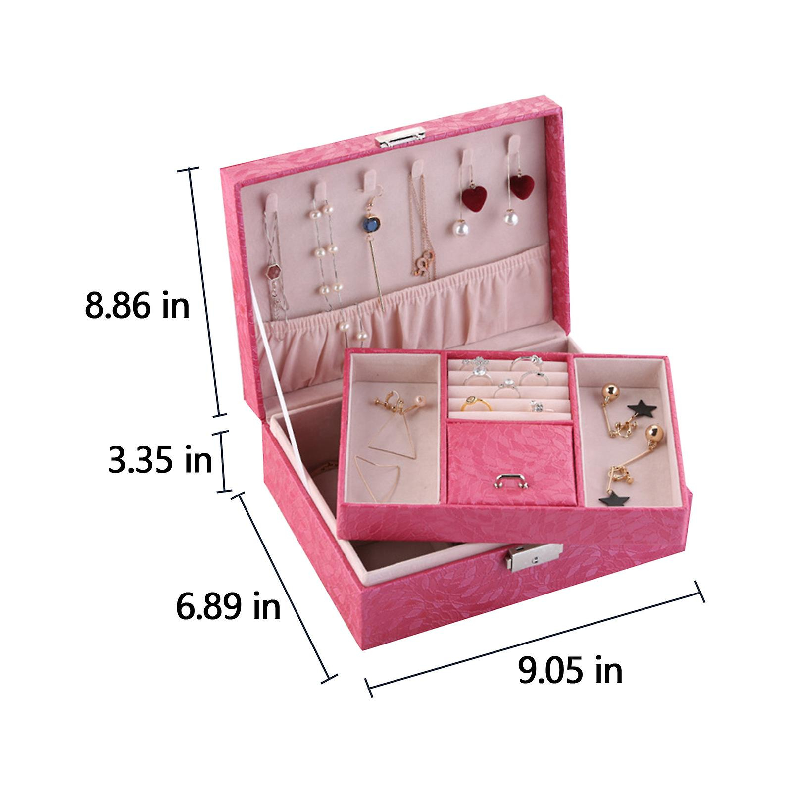 Foto 4 pulgar | Joyero Huoguo  Organizador De Joyas Con Cierre  23 X 17 5 X 8 5 Cm - Venta Internacional.