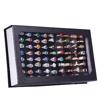 Foto 1 | Ring Box Huoguo Estuche De Almacenamiento De Joyas De Terciopelo Con 72 Ranuras - Venta Internacional.