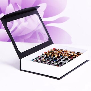 Foto 4 | Ring Box Huoguo Estuche De Almacenamiento De Joyas De Terciopelo Con 72 Ranuras - Venta Internacional.