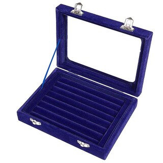 Foto 2 | Caja De Almacenamiento Para Joyas Huoguo Bandeja Expositora De Anillos De Terciopelo Con 7 Ranuras - Venta Internacio