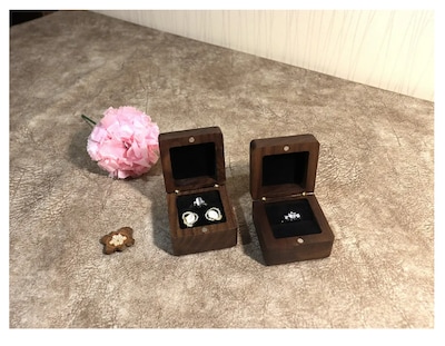 Foto 2 | Caja De Madera Alhajero Para Anillos De Boda Y Compromiso