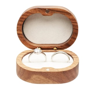 Foto 3 | Caja De Madera Nogal Para Un Anillos De Boda O Compromiso