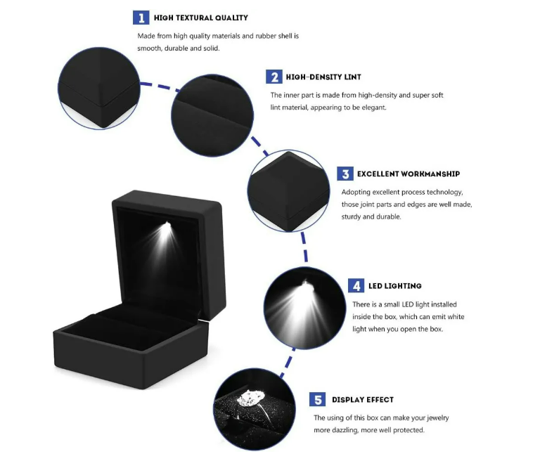 Foto 2 | Estuche para Anillo con Luz Led