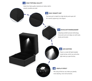 Foto 2 | Estuche para Anillo con Luz Led