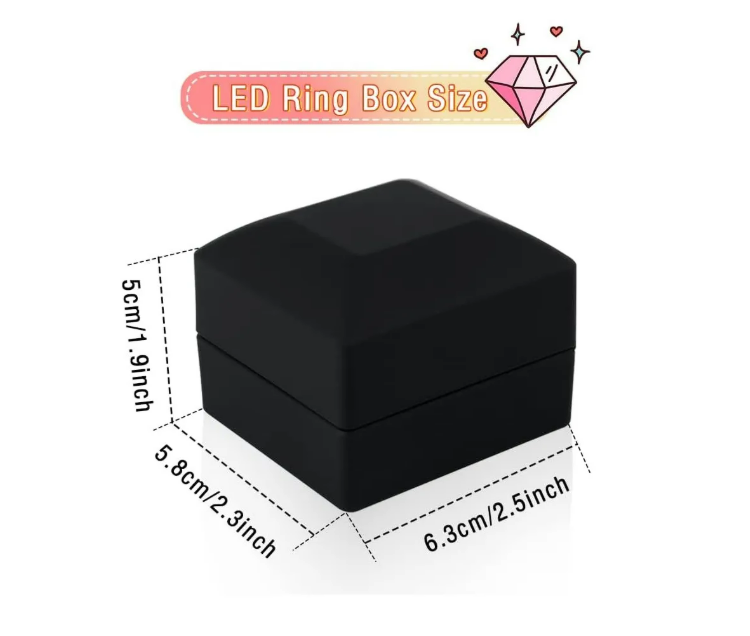 Foto 5 pulgar | Estuche para Anillo con Luz Led