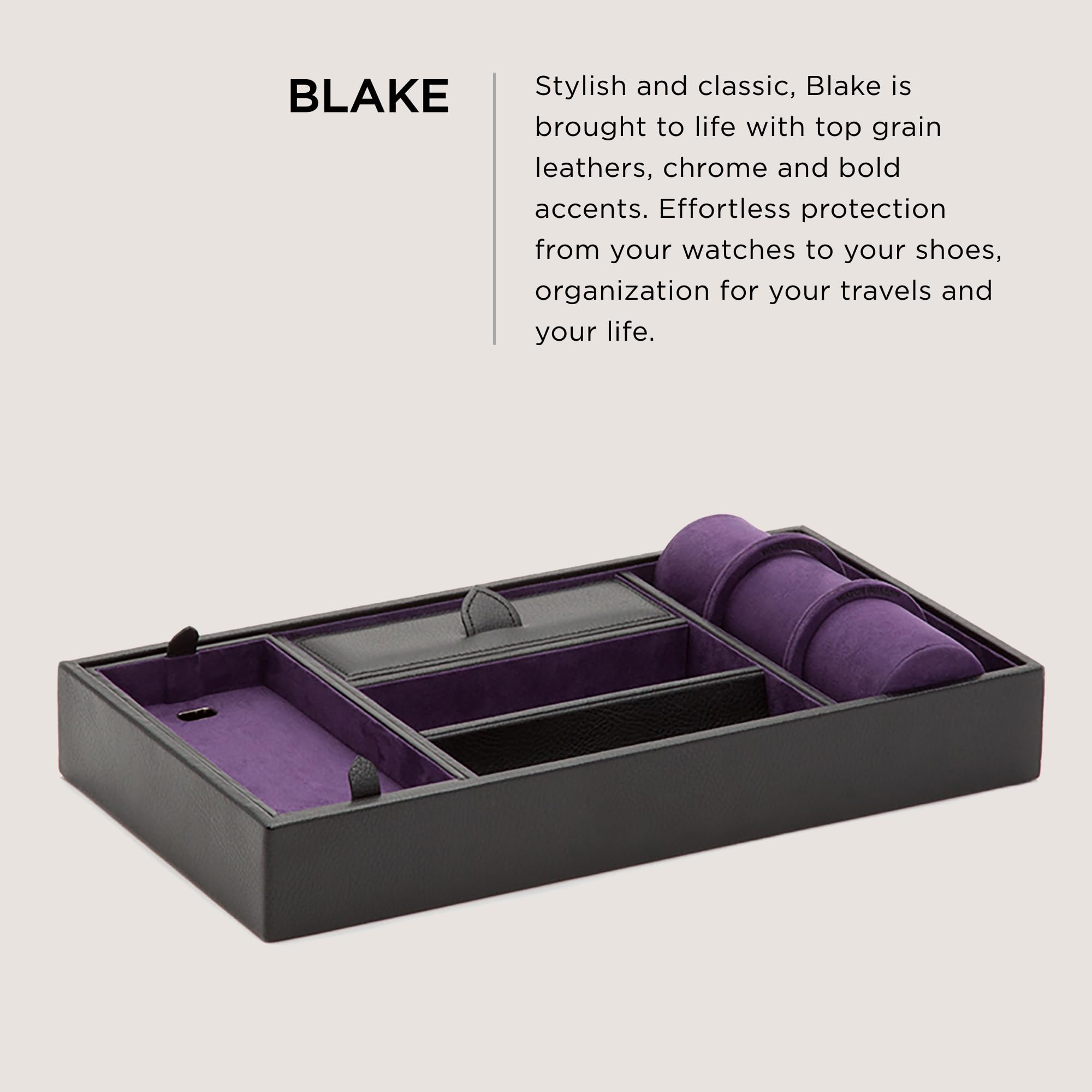 Foto 3 pulgar | Bandeja De Aparcacoches Wolf Designs Blake 306428 Black Pebble - Venta Internacional.