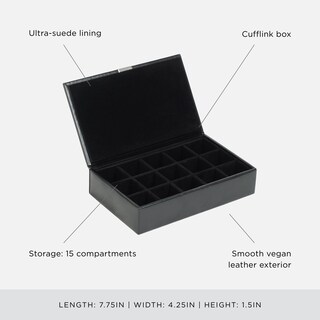 Foto 4 | Caja De Gemelos Wolf Heritage De Piel Sintética Con 15 Compartimentos - Venta Internacional.