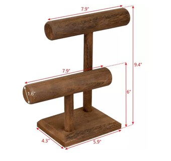 Foto 2 | Exhibidor Xtellar Porta Pulsera/porta Reloj Con 2 Niveles Color Marrón
