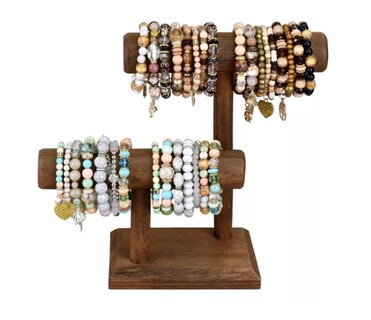 Foto 4 | Exhibidor Xtellar Porta Pulsera/porta Reloj Con 2 Niveles Color Marrón