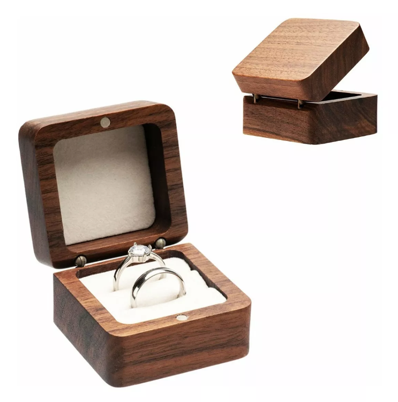 Foto 1 | Caja De Madera Xtellar Nogal Anillos Marrón