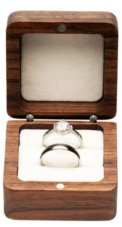 Foto 2 | Caja De Madera Xtellar Nogal Anillos Marrón