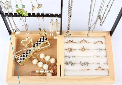 Foto 4 | Organizador De Joyas Xtellar Exhibidor De Madera