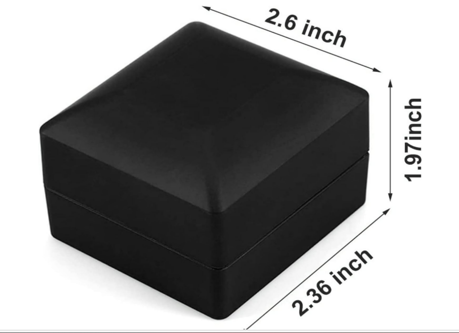 Foto 3 pulgar | Caja Xtellar De Anillo De Luz Led, Cajas Anillo De Compromiso Anillo De Luz Iluminado De Moda Caja De Exhibición De