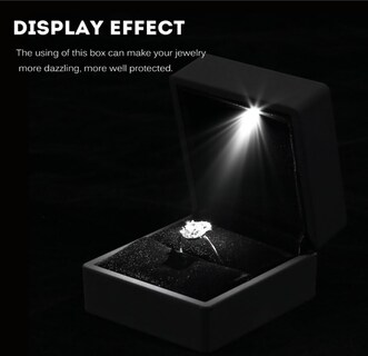 Foto 4 | Caja Xtellar De Anillo De Luz Led, Cajas Anillo De Compromiso Anillo De Luz Iluminado De Moda Caja De Exhibición De