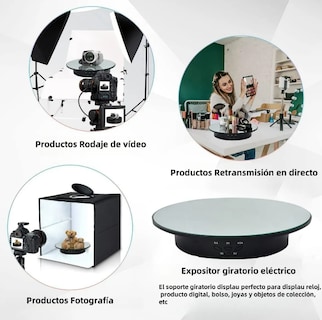 Foto 3 | Exhibidor Xtellar Giratorio Con Base Giratoria Y Control Remoto
