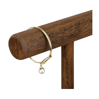 Foto 2 | Exhibidor De Madera Porta Pulsera/porta Reloj Lab.g Con 2 Niveles Cafe