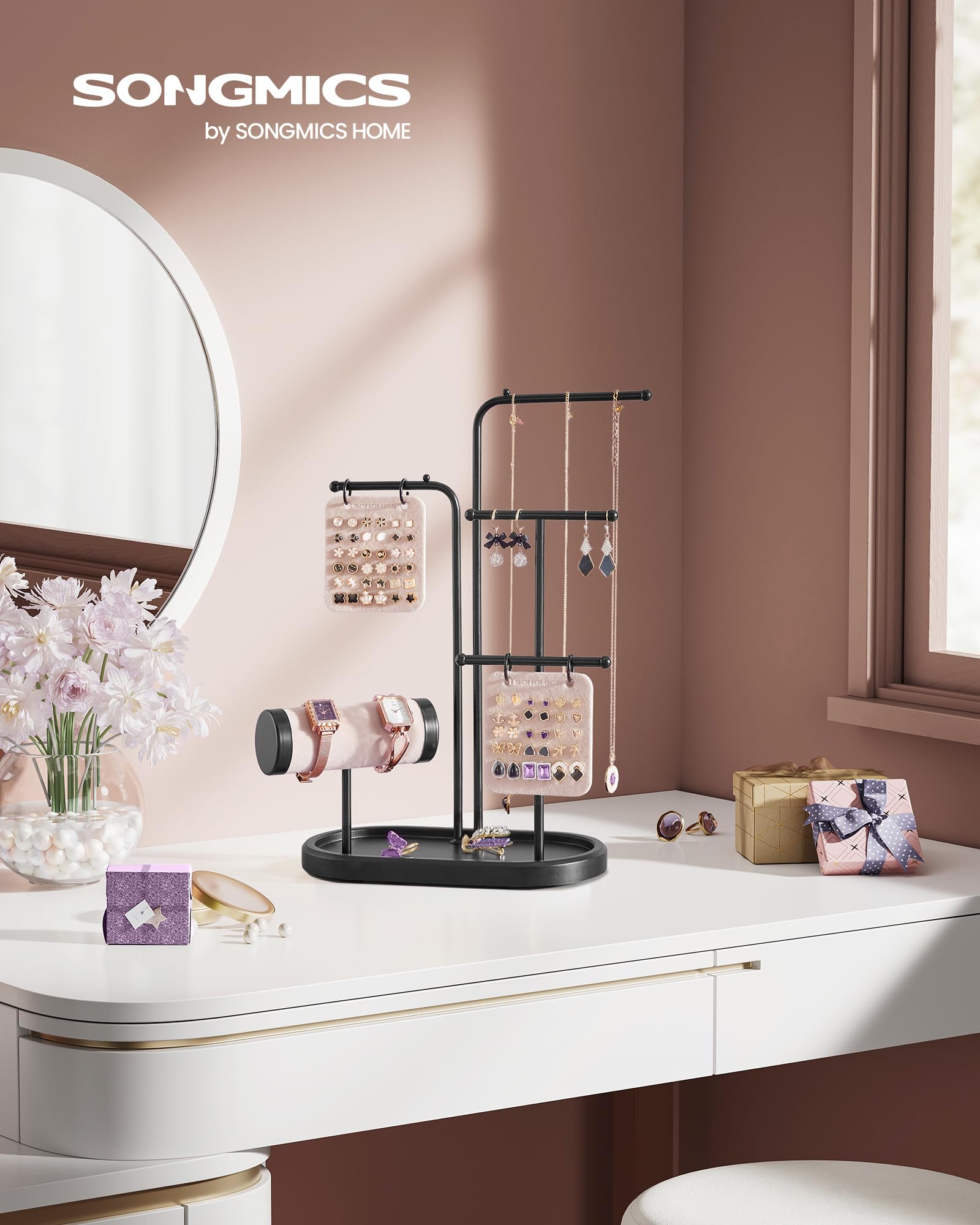 Foto 2 | Soporte Para Joyas Songmics, Organizador De Joyas, Tinta Negra, Ujjs025b01 - Venta Internacional.
