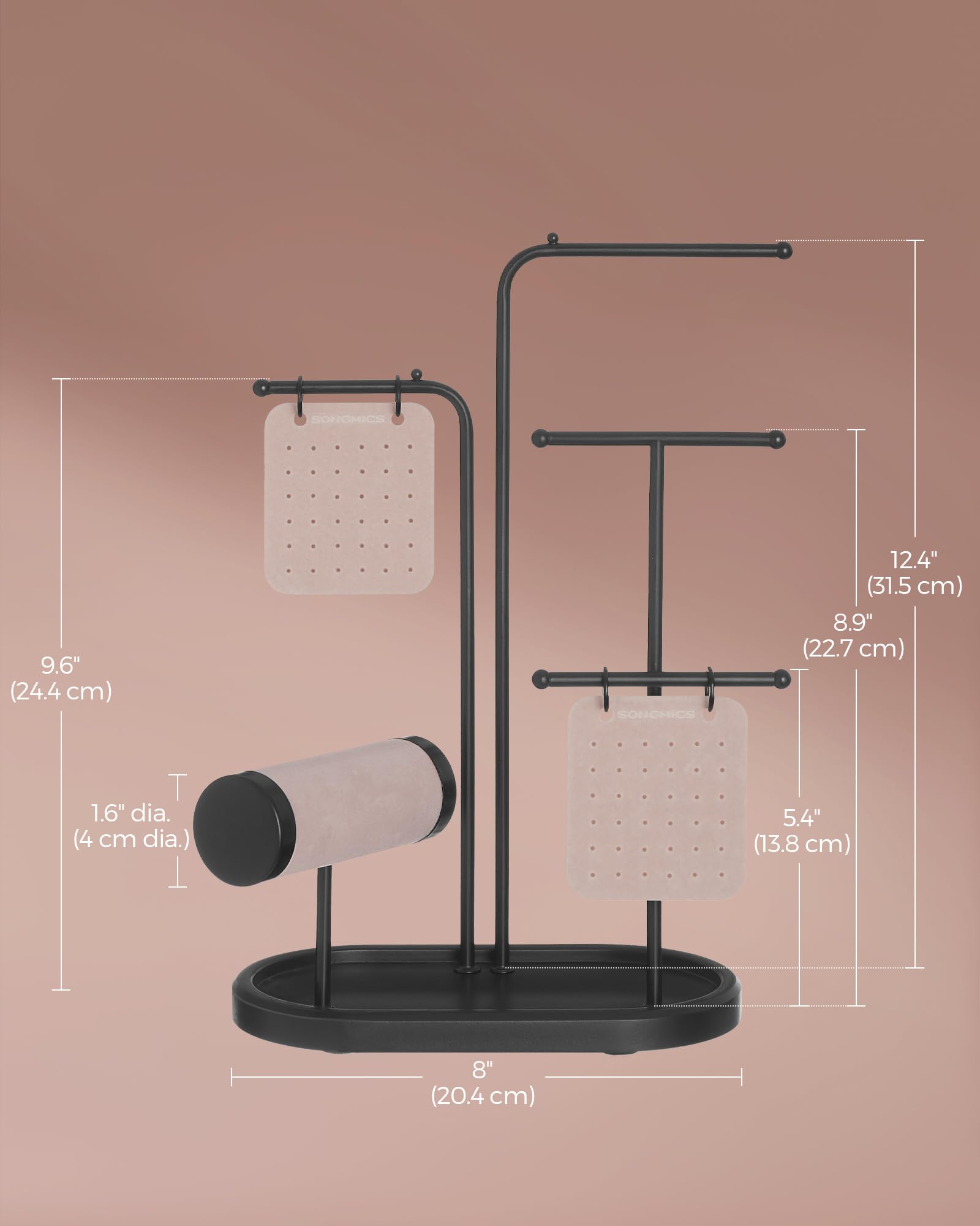 Foto 6 pulgar | Soporte Para Joyas Songmics, Organizador De Joyas, Tinta Negra, Ujjs025b01 - Venta Internacional.
