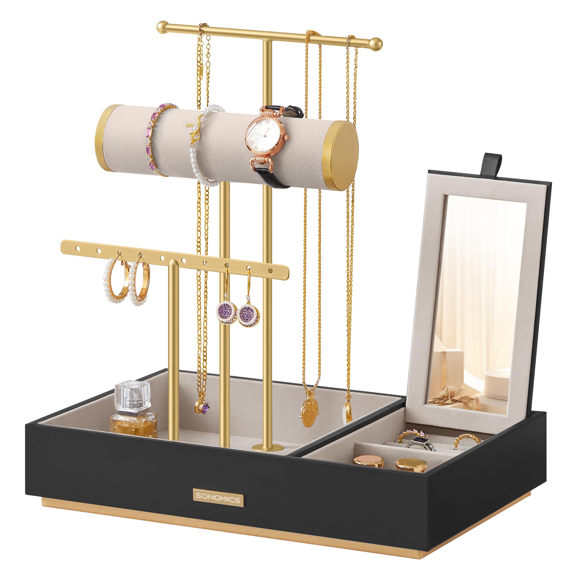 Foto 1 | Soporte Para Joyas Songmics Black And Gold Metal Ujjs022b01v1 - Venta Internacional.
