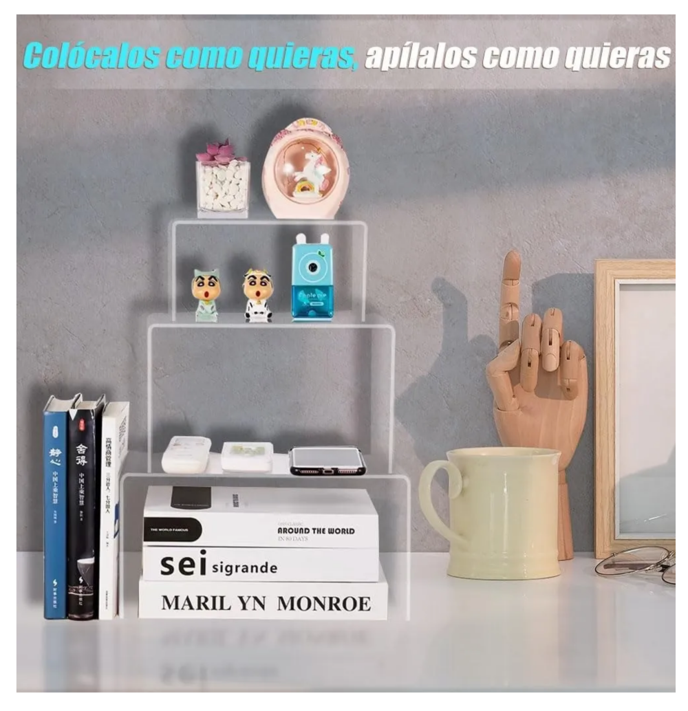 Foto 4 pulgar | Exhibidor Repisa Expositor Acrílico Transparente De 6pcs Lab.g