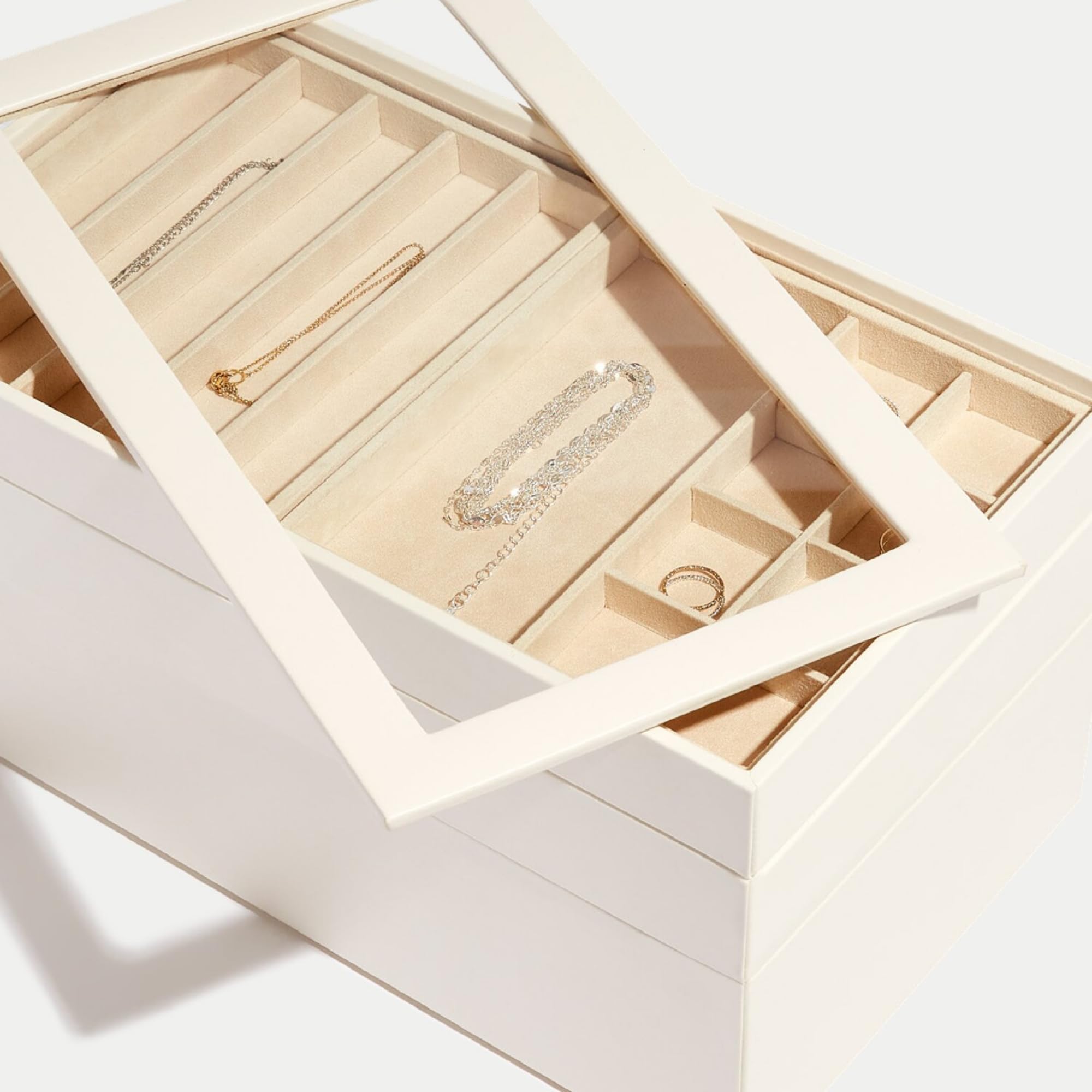 Foto 6 pulgar | Pulsera Wolf Vault Half Tray Beige Lusterloc - Venta Internacional.