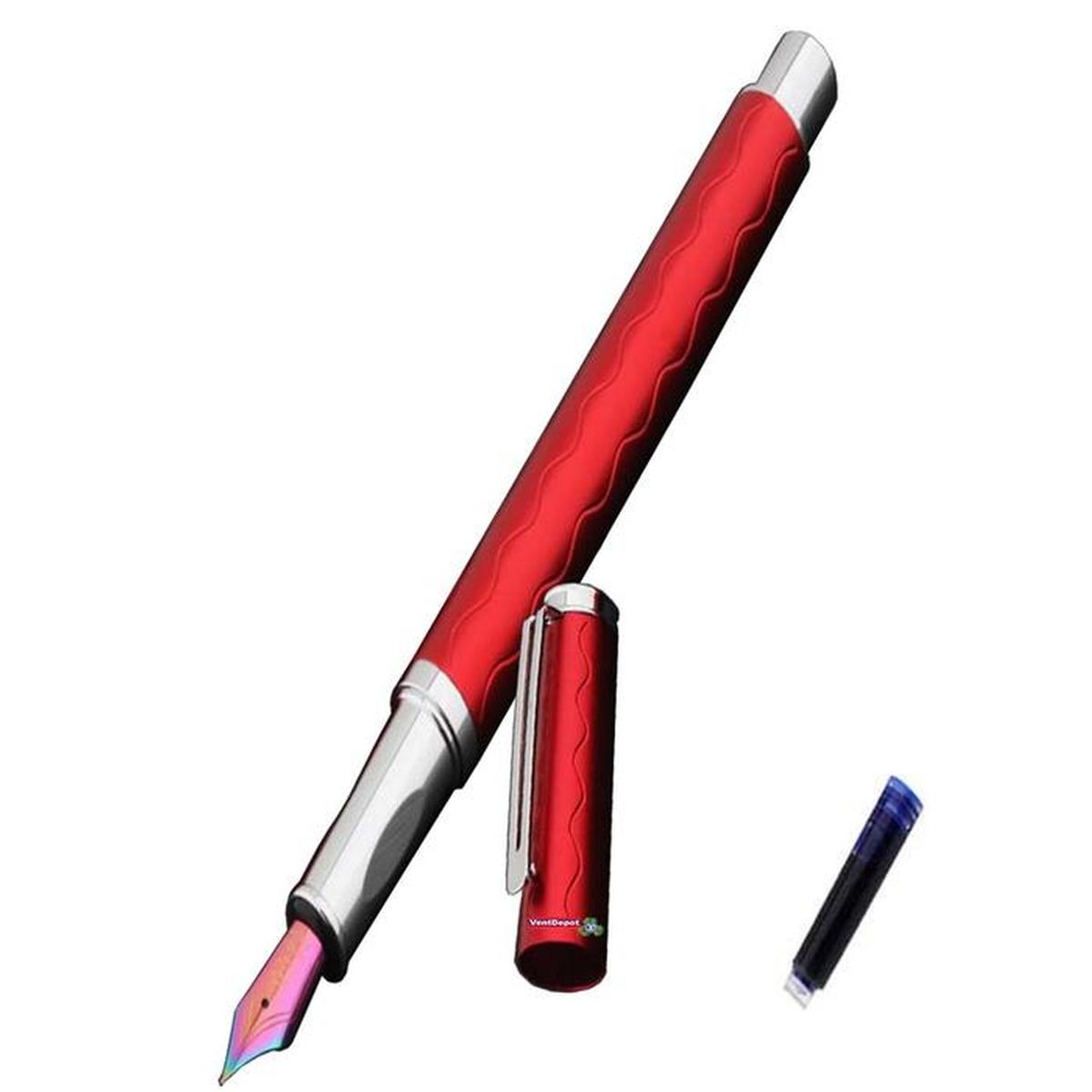 Bolígrafo Fuente Trazo Fino High Monaco MXDSE-005 color Rojo + 1 Tinta Azul