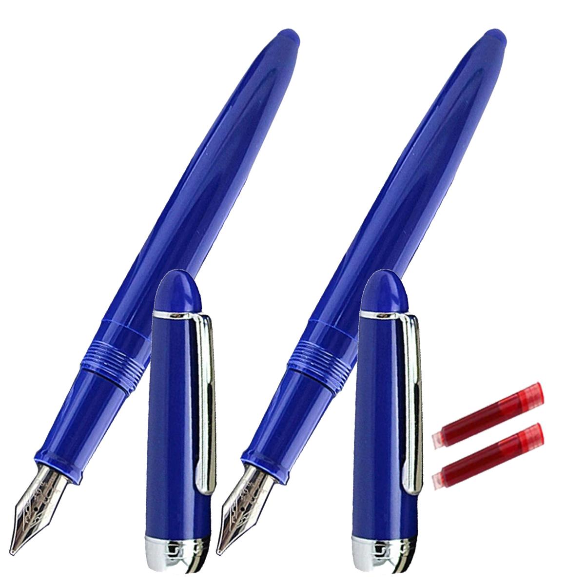 Pluma tipo Fuente High Monaco Mxbpl-010 2 Piezas color Azul 2 Tintas Rojas