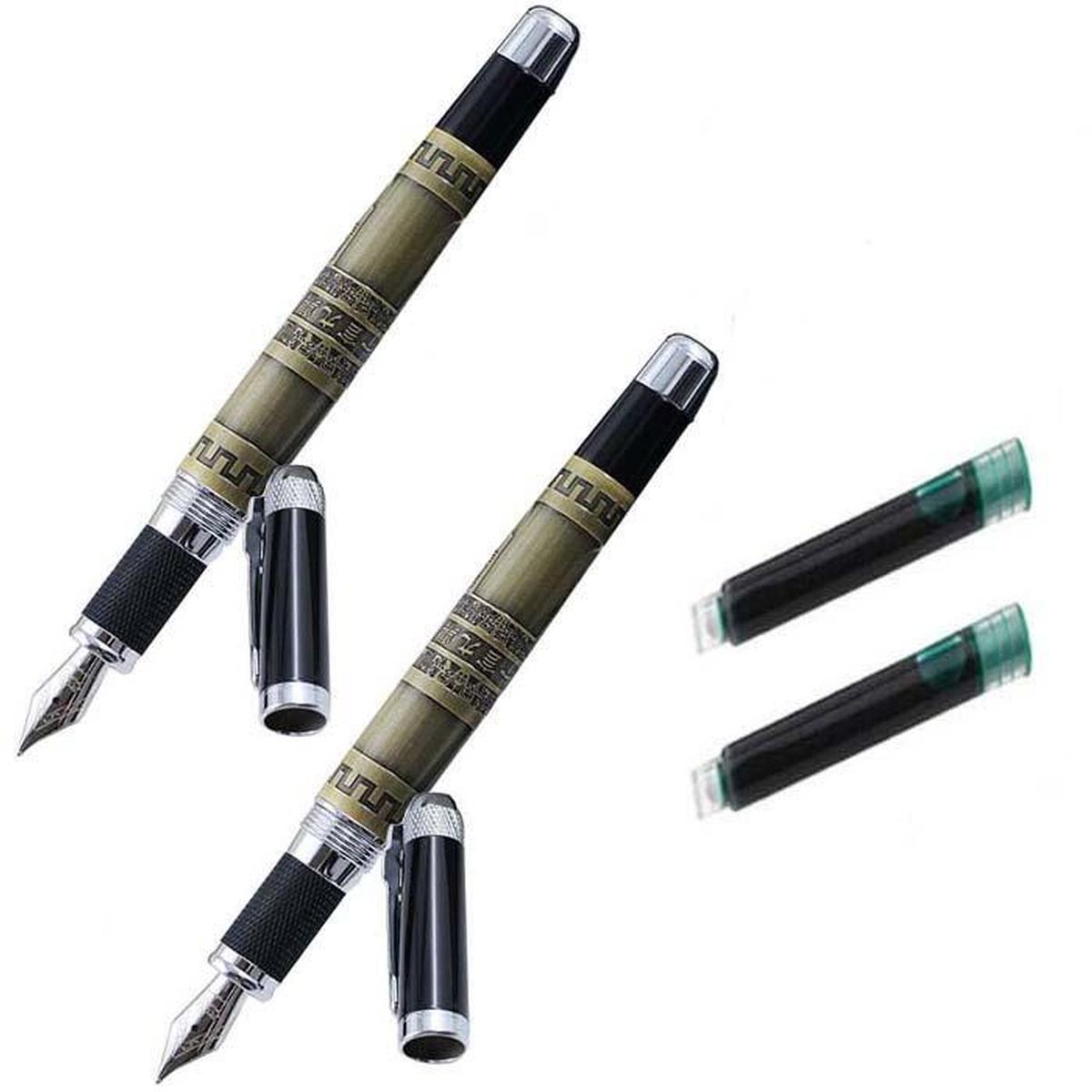 Bolígrafo High Monaco Mxrra-008 2 piezas Color Marrón Tintas Verde