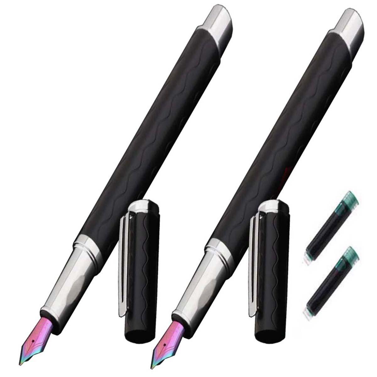 Foto 2 pulgar | Pluma Tipo Fuente High Mónaco Mxsib-010 2 PZAS color Negro Tinta Verde