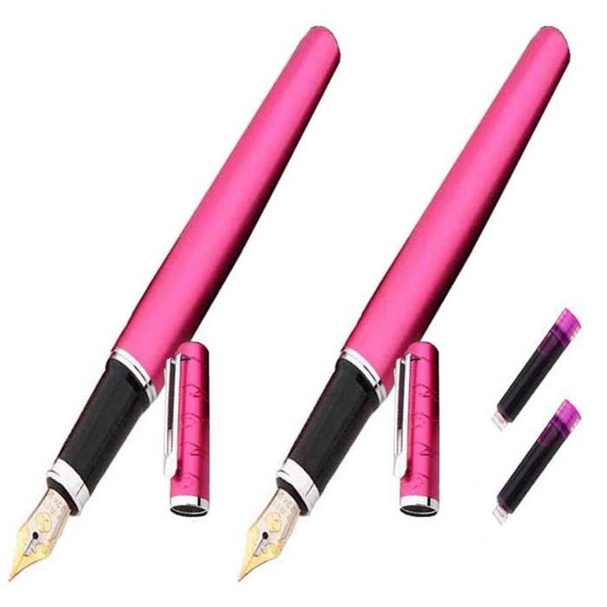 Bolígrafo Tipo Fuente Trazo Fino High Mónaco Mxgey-018 2 PZAS color Rosa Tinta Rosa