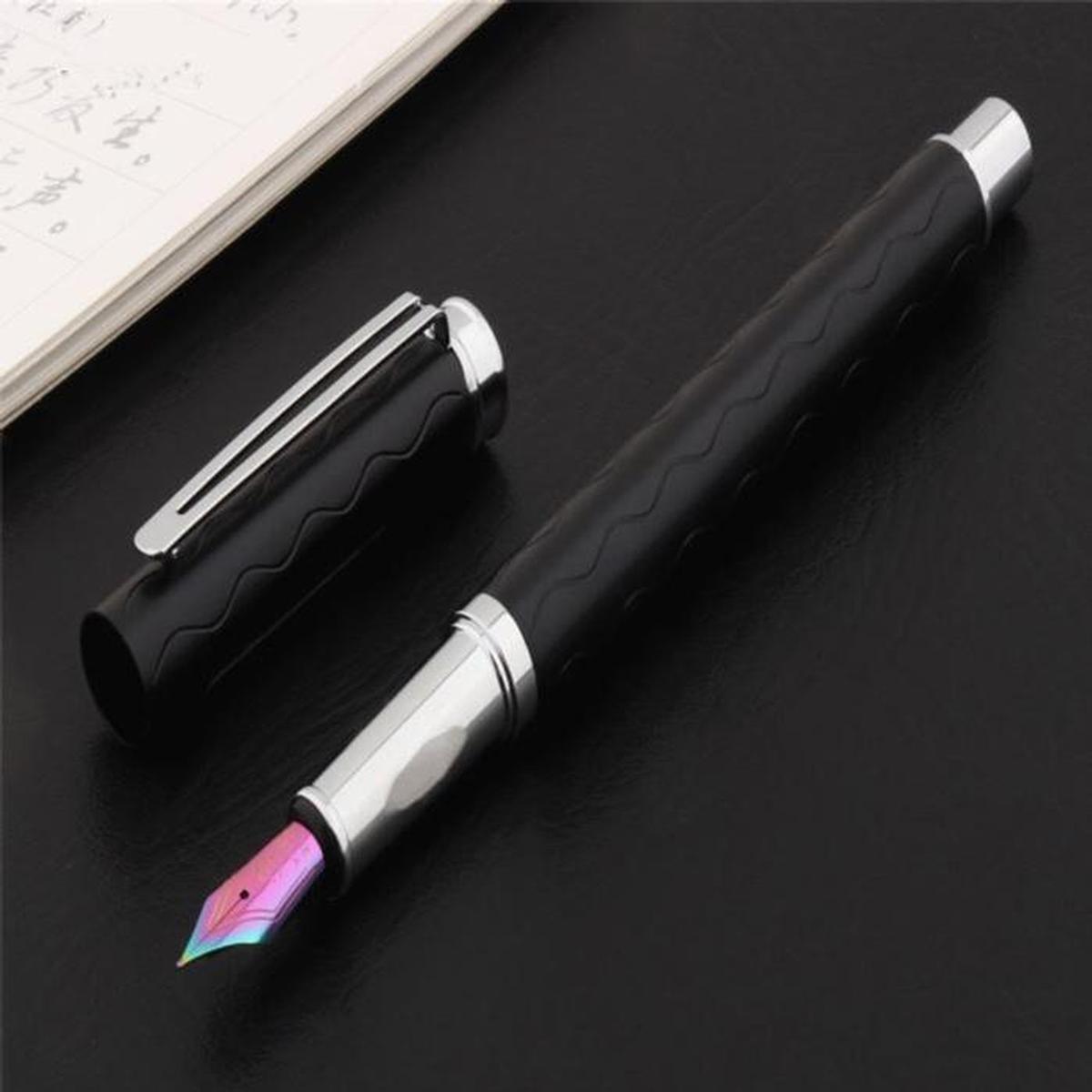 Foto 3 pulgar | Pluma Fuente Rellenable High Monaco Mxsib-018 2piezas color Negro con 2 Tintas color Rosa