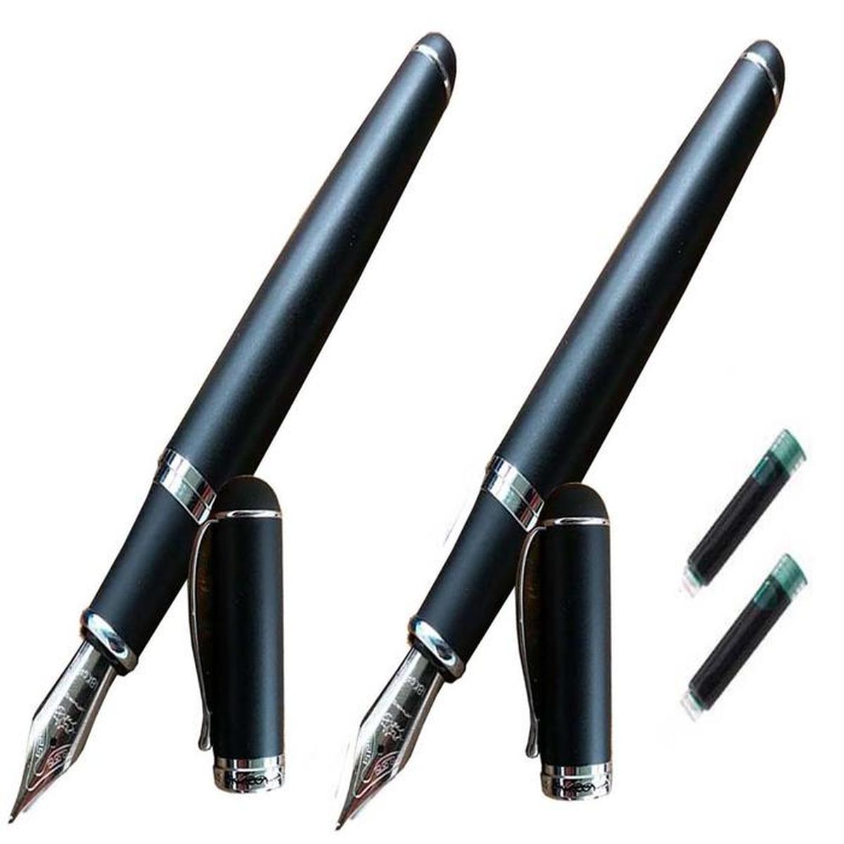 Foto 2 pulgar | Pluma Fuente Ultra Fino High Monaco Mxbmt-008 2 piezas color Negro 2 Tintas color Verde