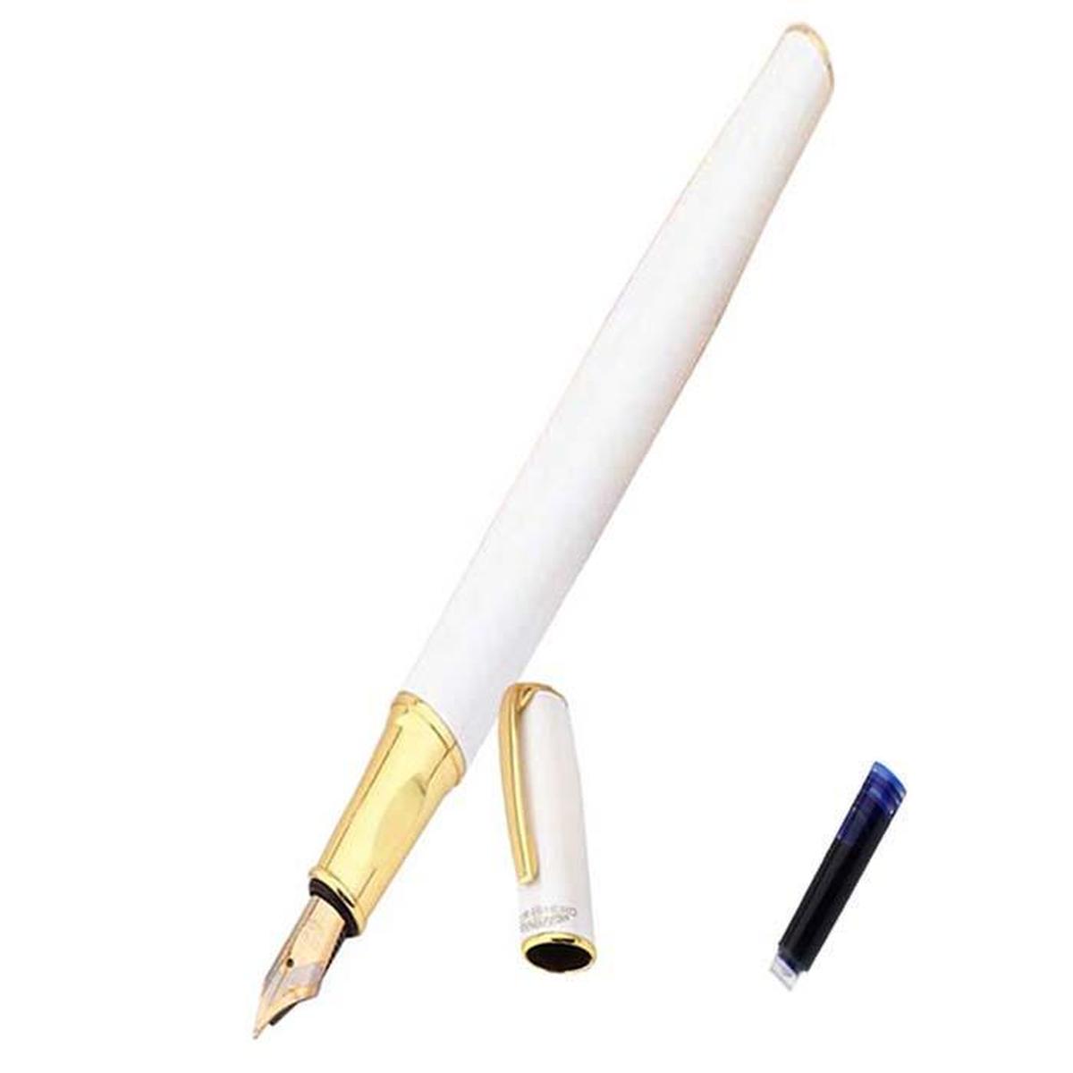 Plumas Fuente Para Escritura High Monaco Mxiwe-005 1 pieza color Blanco con 1 Tinta color Azul