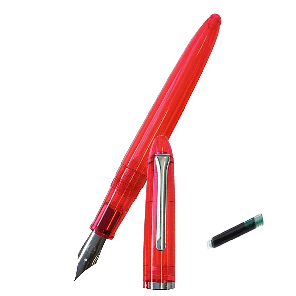 Pluma Fuente High Monaco MXRRL-007 color Rojo + 1 Tinta Verde