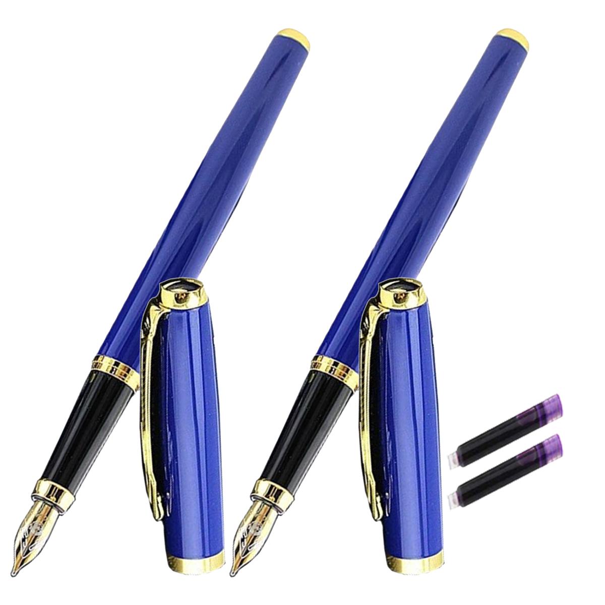 Bolígrafo tipo Fuente Ultrafino Mxuex-004 2 Piezas color Azul  2 Tintas Moradas