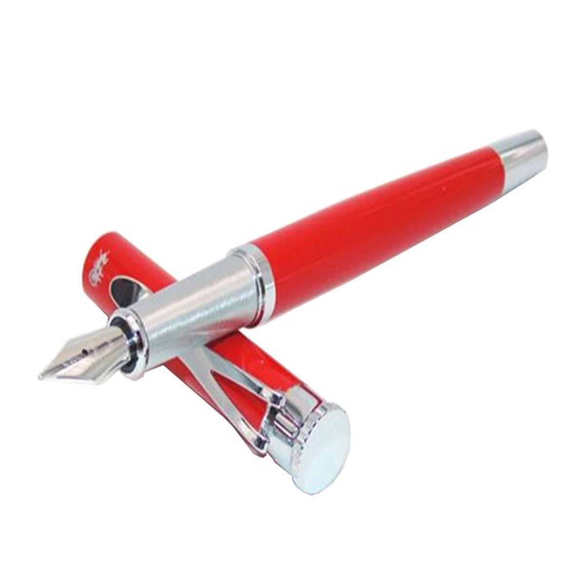 Foto 4 pulgar | Plumas Fuente High Monaco MXSUN-006 color Rojo 2 Piezas + 2 Tintas Azules