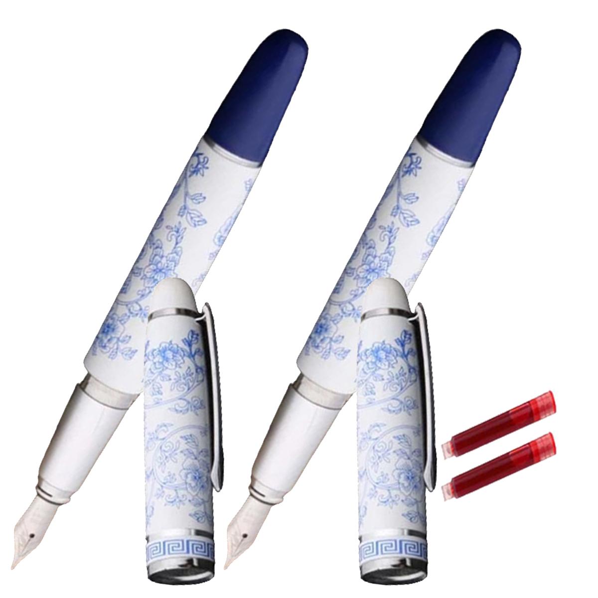 Plumas Fuente High Monaco MXXLP-010 color Azul 2 Piezas + 2 Tintas Rojas